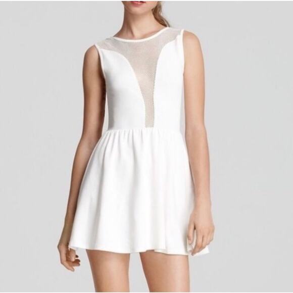 For Love & Lemons White Lulu Dress Sheer Back Size M - Picture 8 of 9